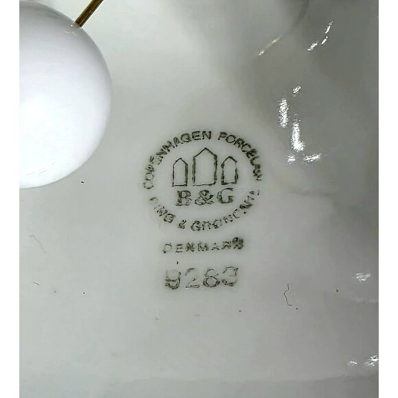 VTG Bing & Grondahl Jule Porcelain Bell 1980 1983 Christmas Denmark Deer Birds - Picture 4 of 11